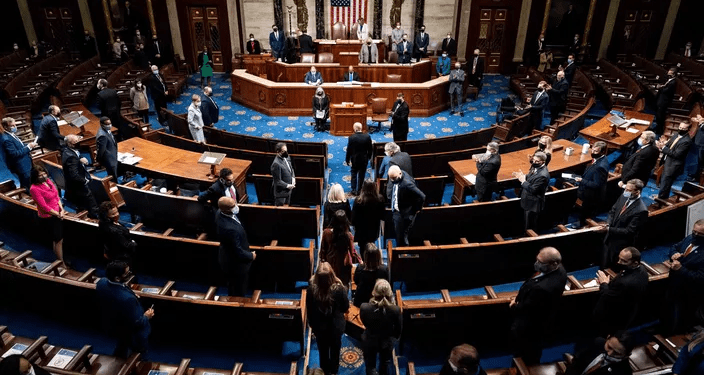 Les élus en pleine session de certification de la victoire de Joe Biden