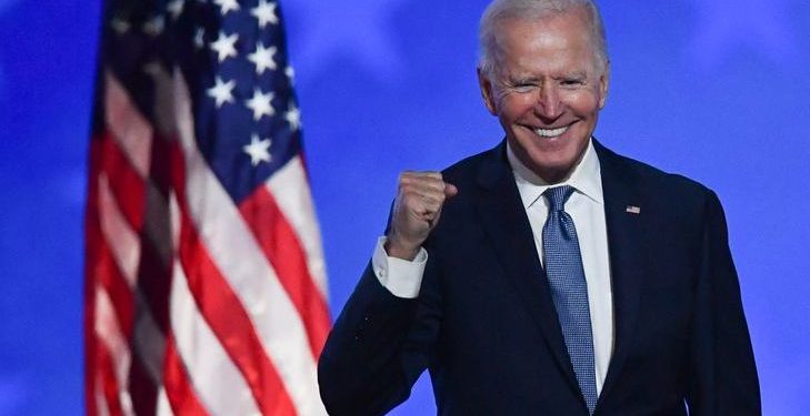 Joe Biden lors du discours de l'éléction présidentielle le 04 novembre 2020 @la-croix.com
