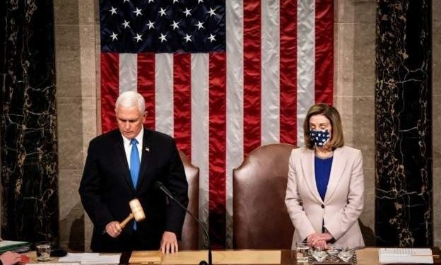 Mike Pence, vice-président des Etats-Unis, et Nancy Pelosi, présidente de la Chambre des représentants @CNN