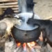 Moutons foufou marmite bouillante