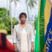 Ngaeto Zam Edith Félicie Noëlle épouse Ondoua, l’ambassadeur du Cameroun au Gabon au Palais présidentiel gabonais