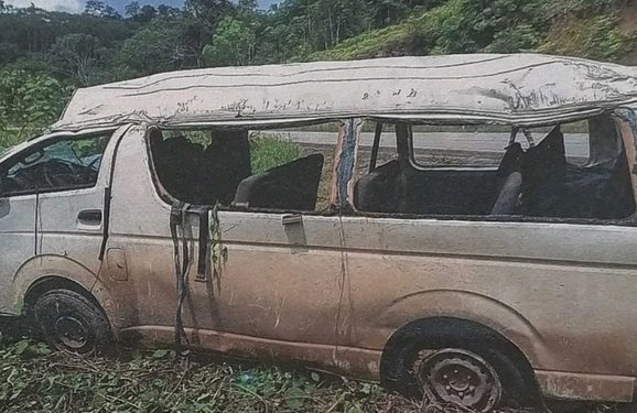 Le véhicule dans lequel madame Claudine Bokopé est décédée et quatre autres personnes blessées grièvement proche de Lalara