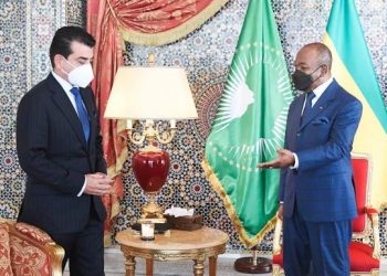 Ali Bongo Ondimba et le le Dr. Salim Mohammed Almalik, DG de l’ISESCO pour l'organisation d'un forum sur la valorisation de la femme
