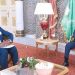 Le Président Ali Bongo Ondimba devise avec le chef du bureau ONUCA M. François Lounceny Fall
