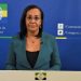 Le porte-parole du gouvernement Madeleine Berre, lisant le Communiqué final du Conseil des ministres © D.R