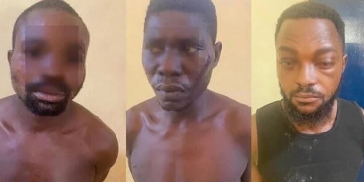 Les trois hommes piégés et arrêtés en pleine vente de cadavre au Ghana