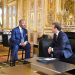 Ali Bongo Ondimba lors de son échange avec Emmanuel Macron au Palais de l'Élysée ce vendredi 12 novembre 2021