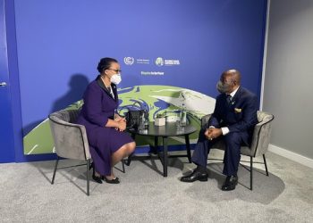 Ali Bongo Ondimba a devisé avec la SG du Commonwealth Patricia Scotland