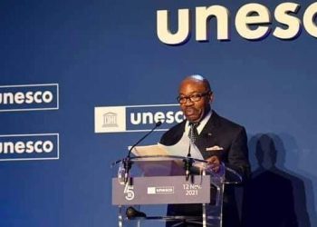 Bongo Ondimba à la tribune de l'Unesco lors du 75ème anniversaire de l’Organisation