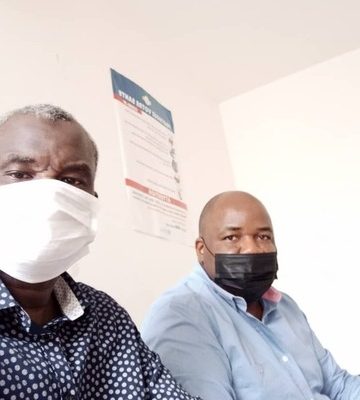 Ismael Ly, le président du Collectif (à gauche) et Tanguy Akoure ( à droite) 