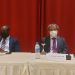 Les officiels à la 4ème réunion de Coordination sur l'apport important du Japon à la lutte contre les maladies infectieuses au Gabon