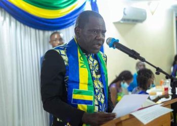 Le président du 7MP lors de son discours au dîner de gala