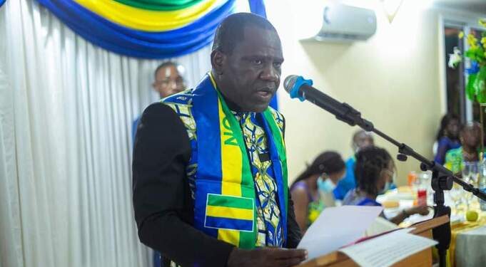 Le président du 7MP lors de son discours au dîner de gala