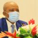 Le président de l’Assemblée nationale du Gabon Faustin Boukoubi lors de son allocution d’ouverture des travaux de la réunion de l'assemblée parlementaire francophone
