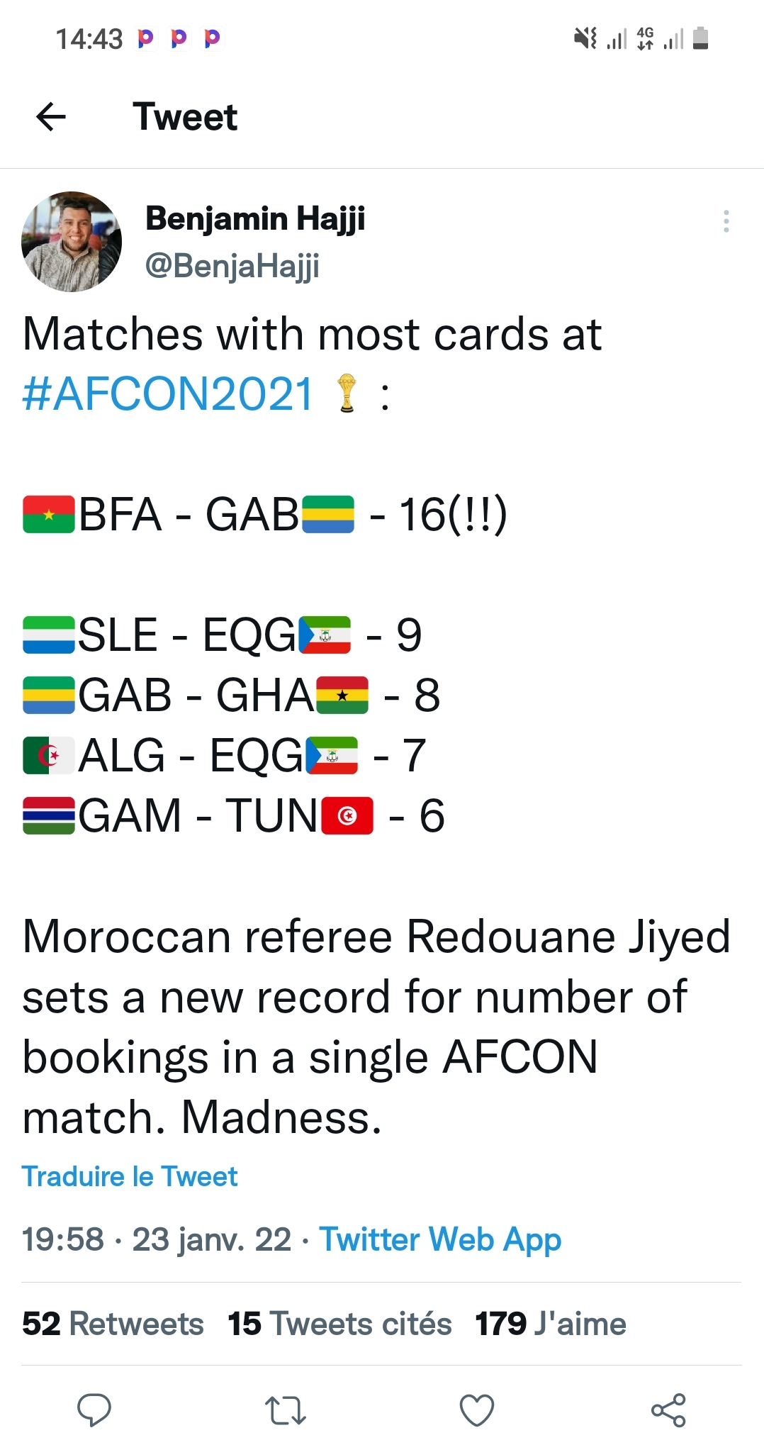 Benjamin Hajjii qualifie l'arbitrage du Burkina-Faso de folie tout simplement 