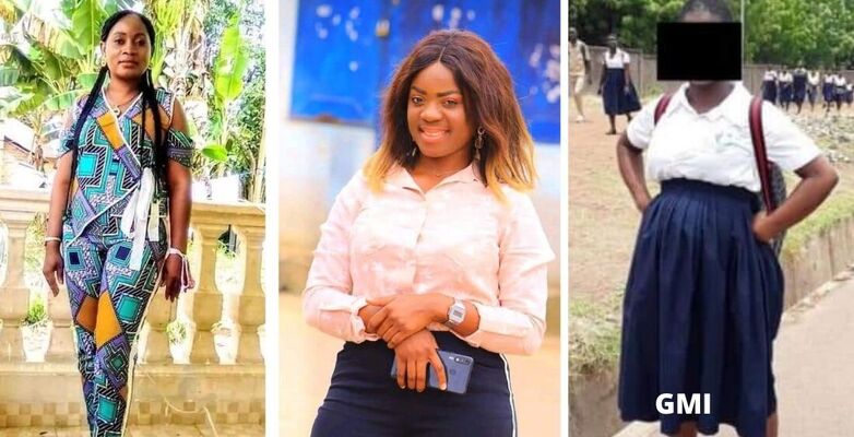 Ces trois femmes, chacune est enceinte du proviseur Illongo Adamou Alexandry de Mekambo, l'enseignante de la gauche vers la droite, l'élève de Tle et celle de la 6ème 