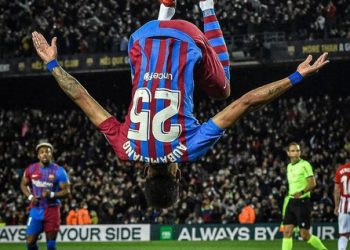 Pierre-Emerick Aubamayang a marqué son 5e but avec le Barça contre l'Athletic Bilbao