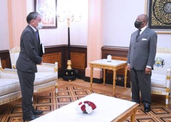 Le Président de la République Ali Bongo Ondimba a devisé ce 08 février avec l'ambassadeur du Japon au Gabon S.E.M Shuji Nogushi