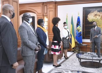 La délégation du Secrétariat général du Commonwealth reçue par Ali Bongo Ondimba conduite par Christine Awiti