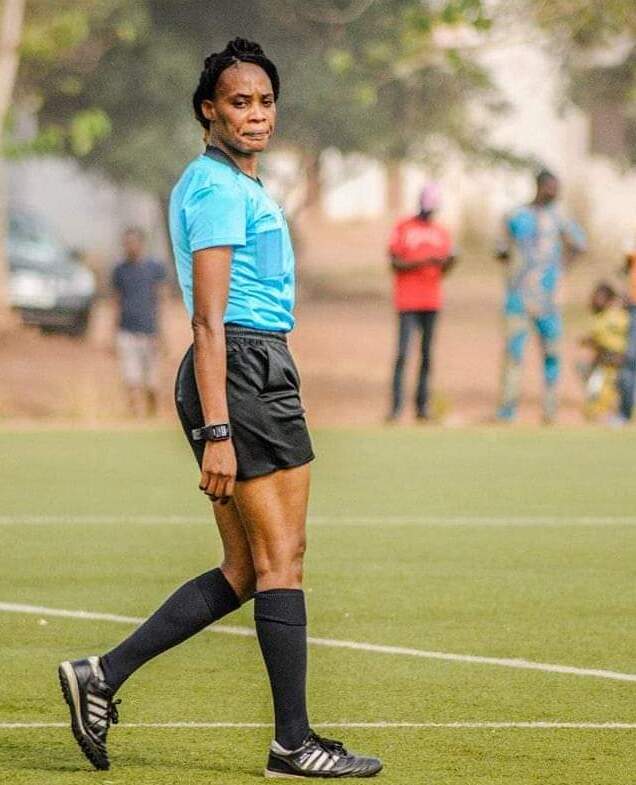 Arbitre centrale Fifa Aurore Ligan, celle qui va arbitrer le match Gabon-Togo 
