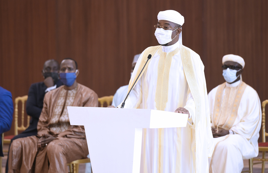 Imam Ismaël Oceni Ossa président du CSAIG lors de son allocution 