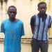Wendy Spyder Digombé alias "KP" (25 ans) et Davy Missombela Boukoka surnommé "Snisper" (30 ans), les deux voleurs qui violentla fille de leur victime de Nkok