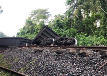 La Setrag annonce une suspension momentanée suite au déraillement d'un train minéralier