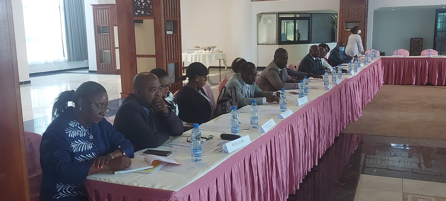 Vue partielle des membres des ministères techniques et quelques représentants des décideurs à l'atelier sur le projet PROCOBHA de la JICA 