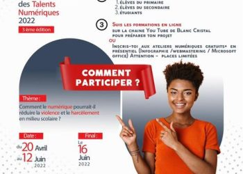 Affiche d'inscription gratuite au concours national des talents numériques, toujours en attente des retardataires