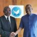 François Ndong Obiang de REAGIR, à gauche, et Alexandre Barro Chambrier du RPM, à droit pour une opposition unie et en rang serré pour 2023