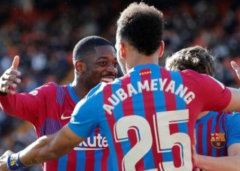 Le message fort d'Aubameyang buteur face à Levante à Ousmane Dembélé