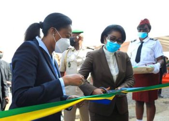 Inauguration de la maison d'arrêt des femmes par le Premier ministre Rose Christiane Ossouka Raponda et le ministre de la Justice, Erlyne Antonella Ndembet Damas