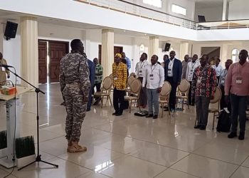 Le jour du lancement de la formation des aumôniers et juges de paix Conacce Chaplains à Libreville
