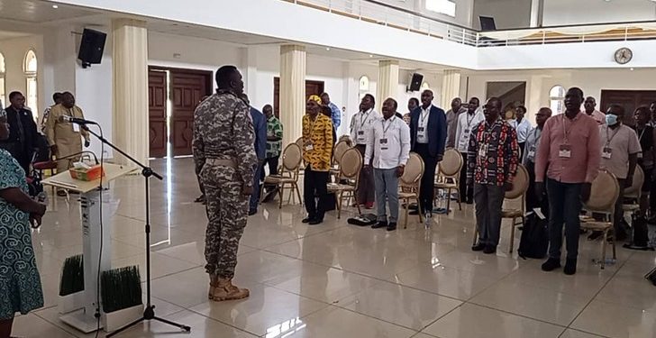 Le jour du lancement de la formation des aumôniers et juges de paix Conacce Chaplains à Libreville