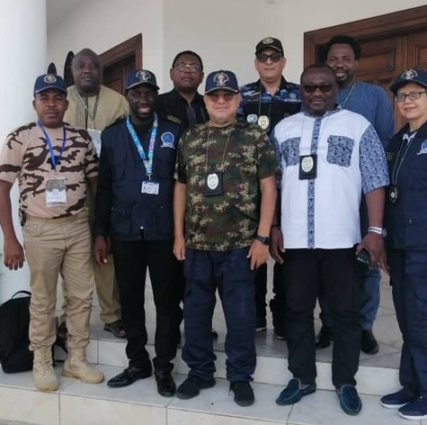 Les responsables du bureau de la Conacce Chaplains au Gabon avec les responsables venus de l'étranger 