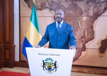 Le président Ali Bongo Ondimba lors de la lecture de l'intégralité de son discours sur les avantages de l'adhésion au Commonwealth