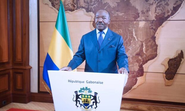 Le président Ali Bongo Ondimba lors de la lecture de l'intégralité de son discours sur les avantages de l'adhésion au Commonwealth