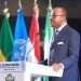 Le président Ali Bongo Ondimba lors de son allocution à l'ouverture de la semaine africaine sur le climat