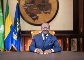 Le président Ali Bongo lors de son discours aux Gabonais ce 16 août 2022
