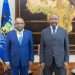 Ali Bongo et Abdulla Shahid, le 16 août 2022, à Libreville.