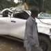 Le pick-up de l'accident ayant fait trois morts au PK 27