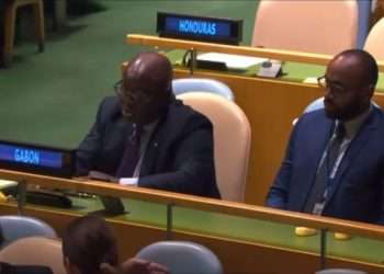 Nourredin Bongo à droite à l'ONU à New York