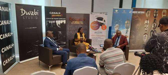 Jennifer Mayombo la présidente du comité d'organisation du Salon des métiers de l'audiovisuel et du numérique 