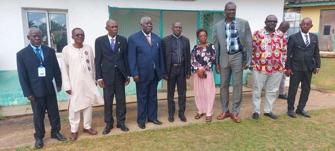 Les membres du comité de pilotage de la Convention républicaine et patriotique pour la paix et le développement du Gabon et du bureau de l'Alliance Chrétienne
