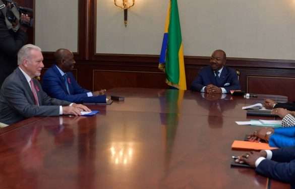 Ali Bongo en audience avec le président de la FEG, Henri Claude Oyima