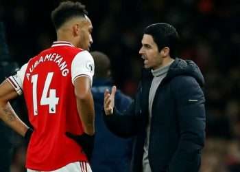 Mikel Arteta et Aubameyang
