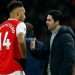 Mikel Arteta et Aubameyang