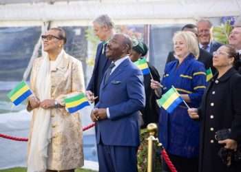 Le président Ali Bongo à la cérémonie de levée du drapeau à Londres