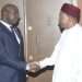 Le président du Conseil des ministres de la ZLECAF, Yves Fernand Manfoumbi reçu par le Champion, l'ancien président nigérien, Mahamadou Issoufou