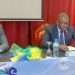 Le ministre de l'Économie numérique Jean Pierre Doukaga lors du discours sur le passage du plan d'adressage IPV4 au plan IPV6